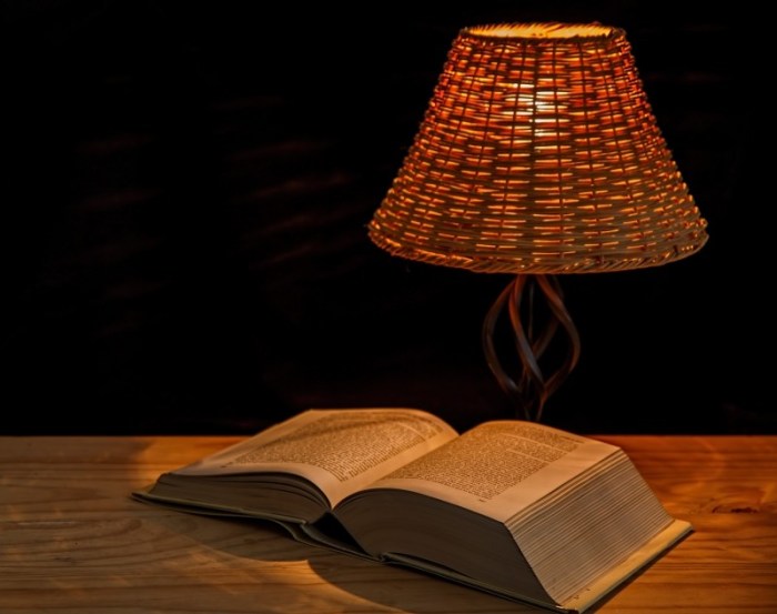 lamp-and-book-on-table